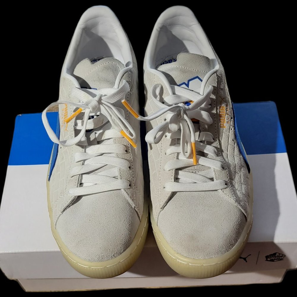 Puma White Castle X Suede Lace Up  Mens Off White Sneakers Casual Shoes Size 9